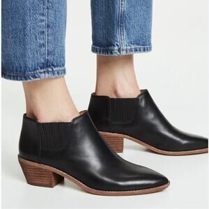Madewell size 5 Black Leather low Ankle Boots